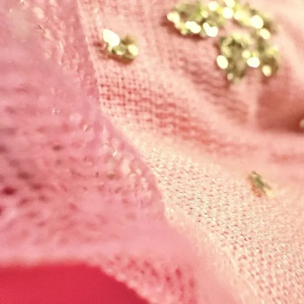 Free People Sparkle Pink Celebration Gift Bag/ Cottage Core Mini-bag Connessoir